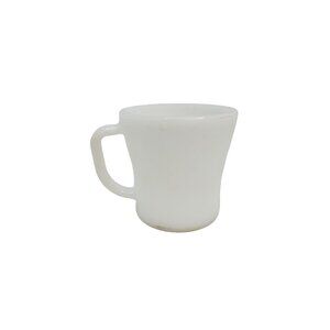 vintage 1950s federal heat proof milk glass coffee cup, mug